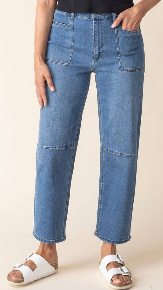 Habitat Pants Habitat Stretch Denim Barrel Leg Jean Habitat Stretch Denim Barrel Leg Jean