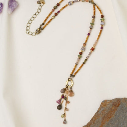 Anne Vaughan Wildflower Crystal Cluster Necklace