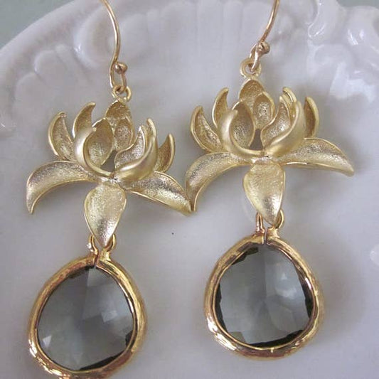 Laalee Jewelry Gold Blossom Drop Earring