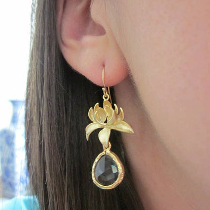 Laalee Jewelry Gold Blossom Drop Earring