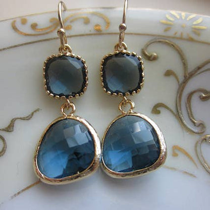 Laalee Jewelry Gold Plated Two Tier Drop Earring - Multiple Colors