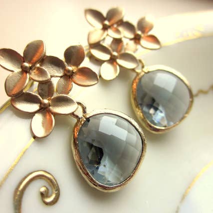 Laalee Jewelry Cherry Blossom Drop Earring - Multiple Colors