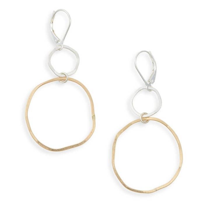 Freshie & Zero Earrings Freshie & Zero Uplift Golden Organic Circles Earrings 05528030 Freshie & Zero Uplift Golden Organic Circles Earrings