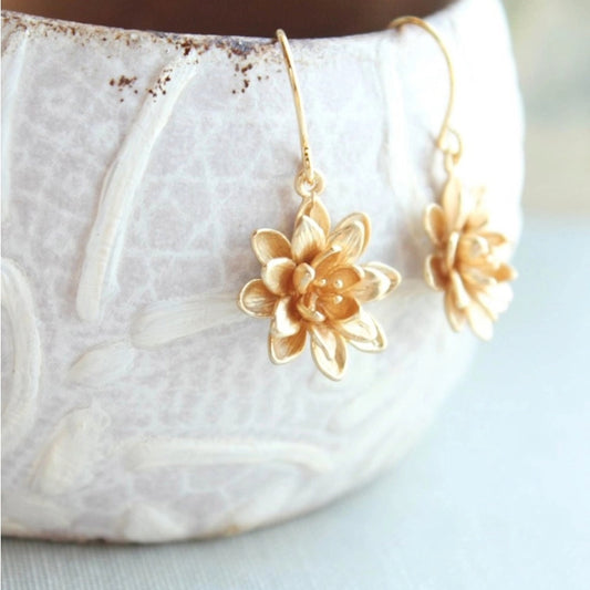 Pocket of Posies Lotus Flower Earrings - Multiple Colors