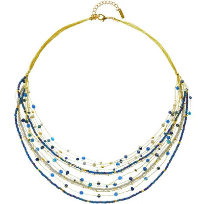 Marquet Lina Multistrand Beaded Floating Necklace - Multiple Colors
