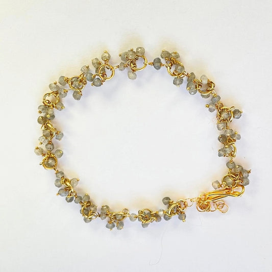 Treisi Jewelry 24k Gold Vermeil Chain Bracelet - Multiple Stones