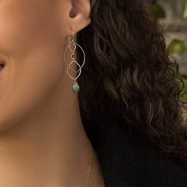 Laura J Designs Earrings Laura J Designs Layered Labradorite Earrings 79450078 Laura J Designs Layered Labradorite Earrings