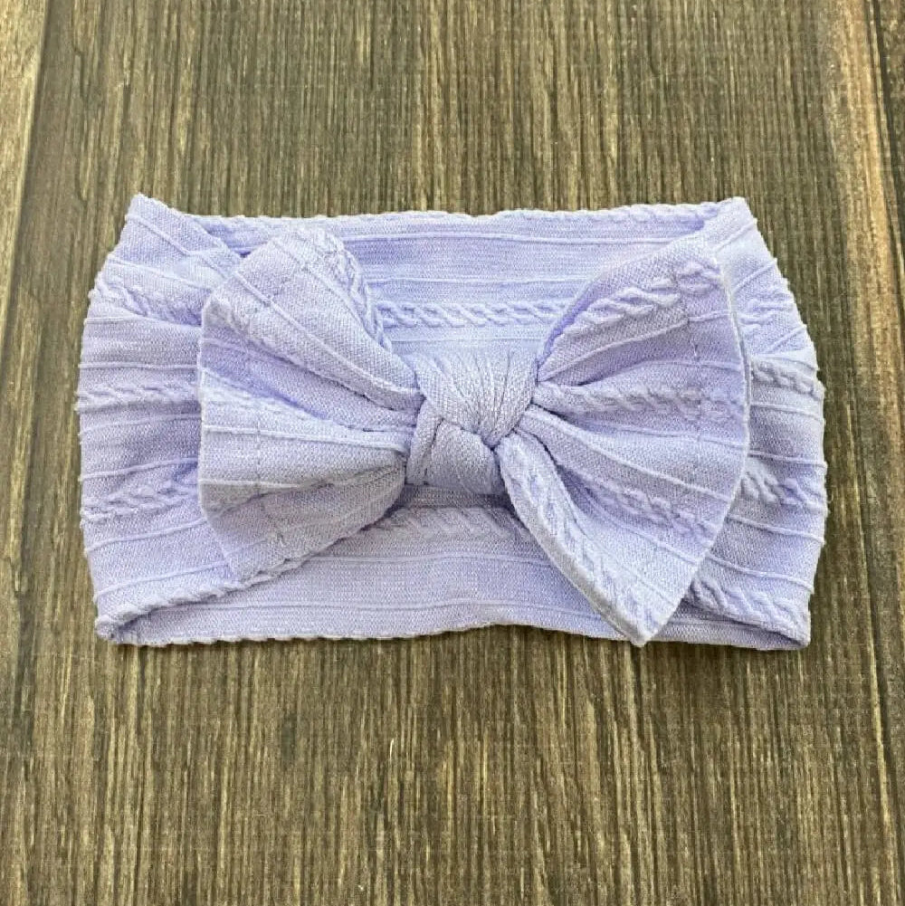 Cable Knit Bow Headband - Multiple Colors