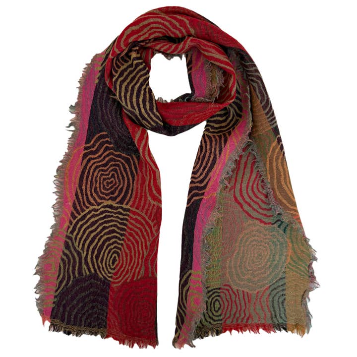 Chinar Zia Swirl Scarf - Multiple Colors