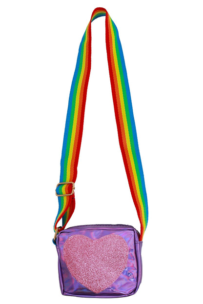 Sparkle Sisters Girls Heart Crossbody Bag - Multiple Colors