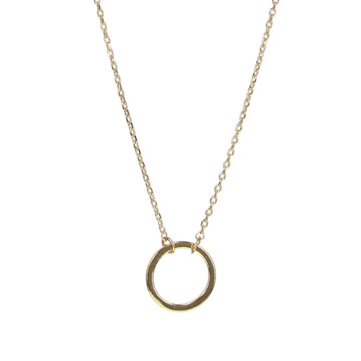 Kole Design Necklaces Kole Design Circle Pendant Necklace - Multiple Metals 64905950 Kole Design Circle Pendant Necklace - Multiple Metals