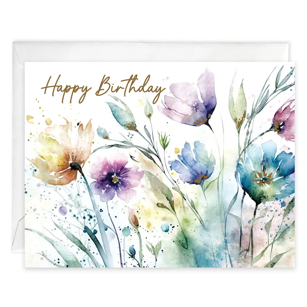 Gina B Designs Cards Gina B Designs Watercolor Blooms Birthday Card Gina B Designs Watercolor Blooms Birthday Card