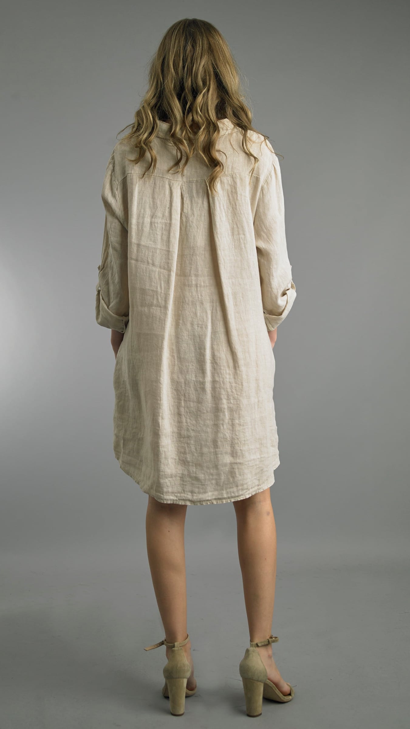 Tempo Paris Tunics Tempo Paris Linen Collar Button Up Tunic - Multiple Colors Tempo Paris Linen Collar Button Up Tunic - Multiple Colors