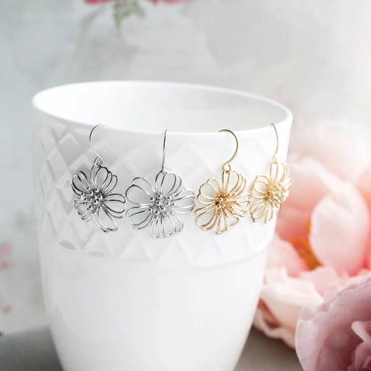 Pocket of Posies Looping Daisy Earrings - Multiple Colors