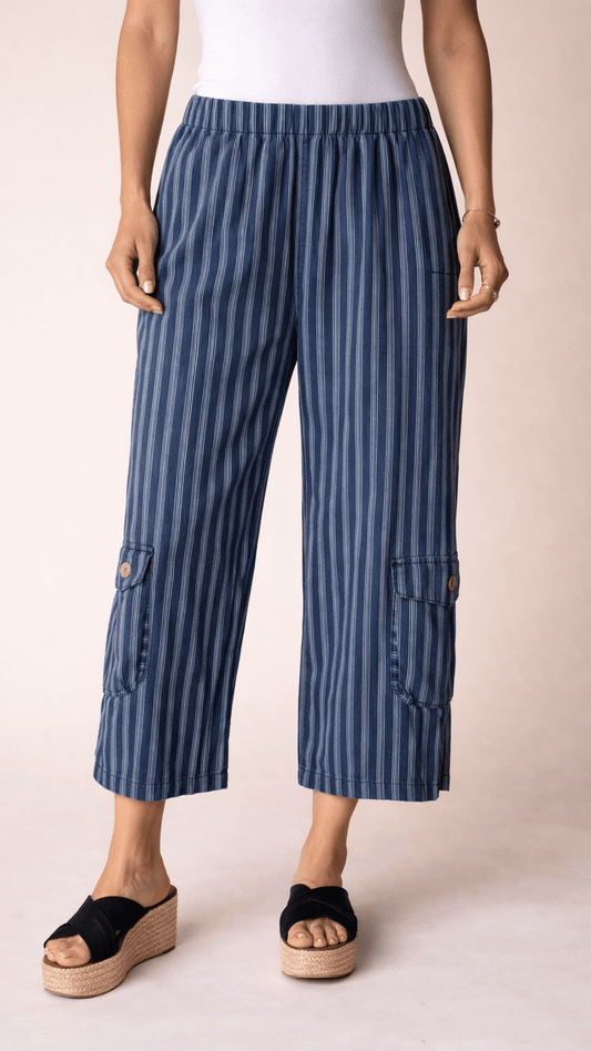 Heartstrings Pants Heartstrings by Kleen Stripe Cargo Pant 06965214 Heartstrings by Kleen Stripe Cargo Pant