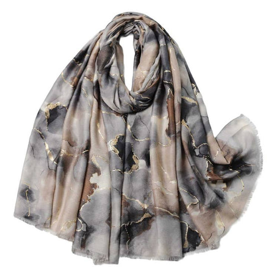Shimmer Print Scarf - Multiple Colors