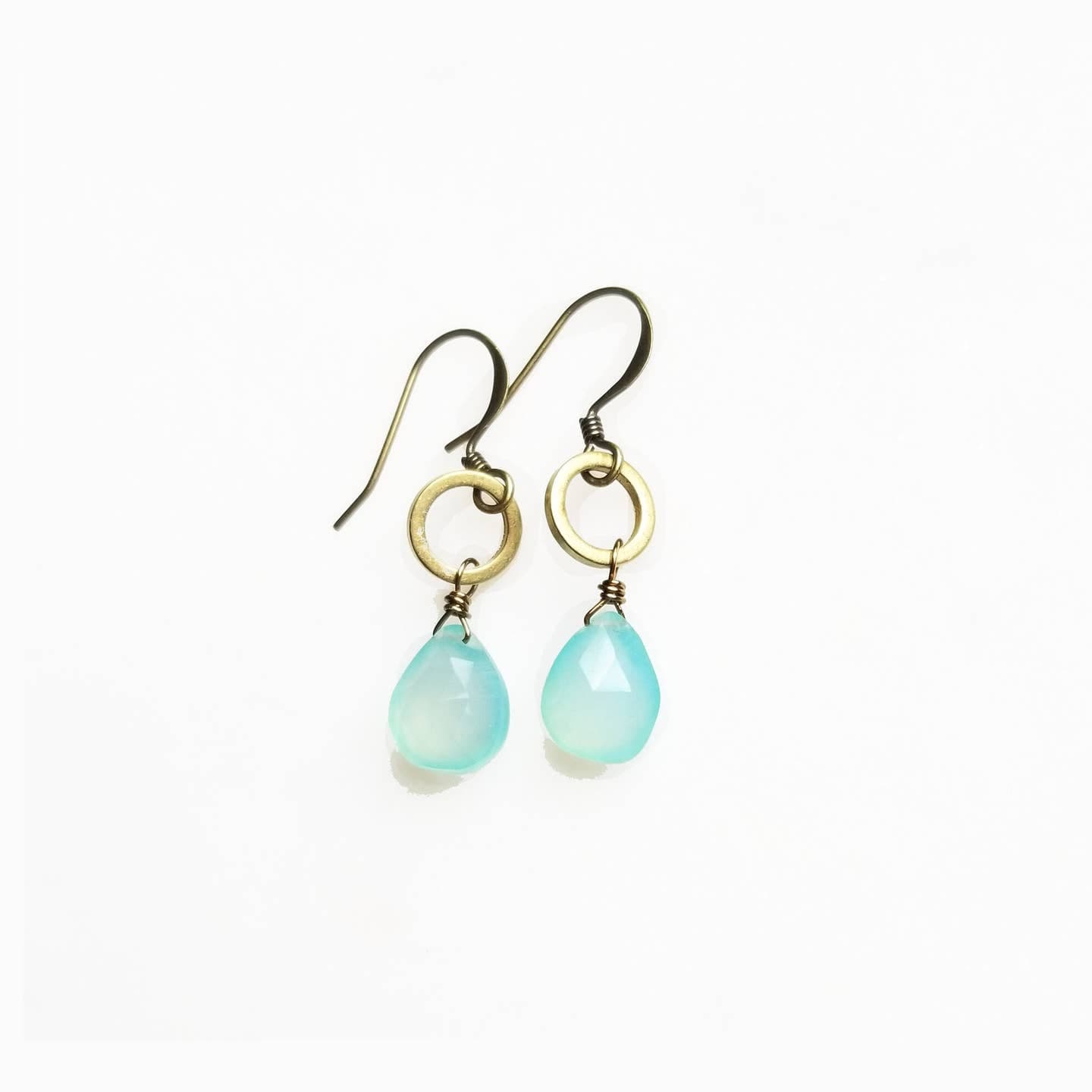 Edgy Petal Earrings Edgy Petal Seafoam Chalcedony Dainty Circle Earrings 28080350 Edgy Petal Seafoam Chalcedony Dainty Circle Earrings