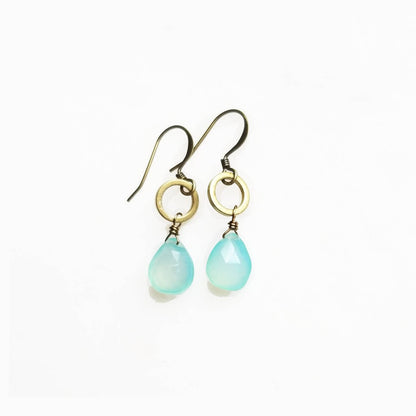 Edgy Petal Earrings Edgy Petal Seafoam Chalcedony Dainty Circle Earrings 28080350 Edgy Petal Seafoam Chalcedony Dainty Circle Earrings