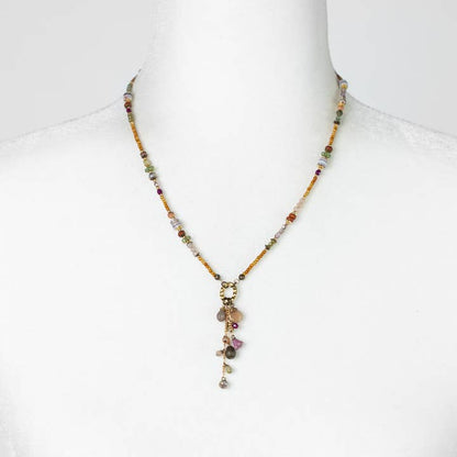 Anne Vaughan Wildflower Crystal Cluster Necklace