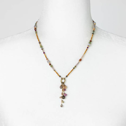 Anne Vaughan Wildflower Crystal Cluster Necklace