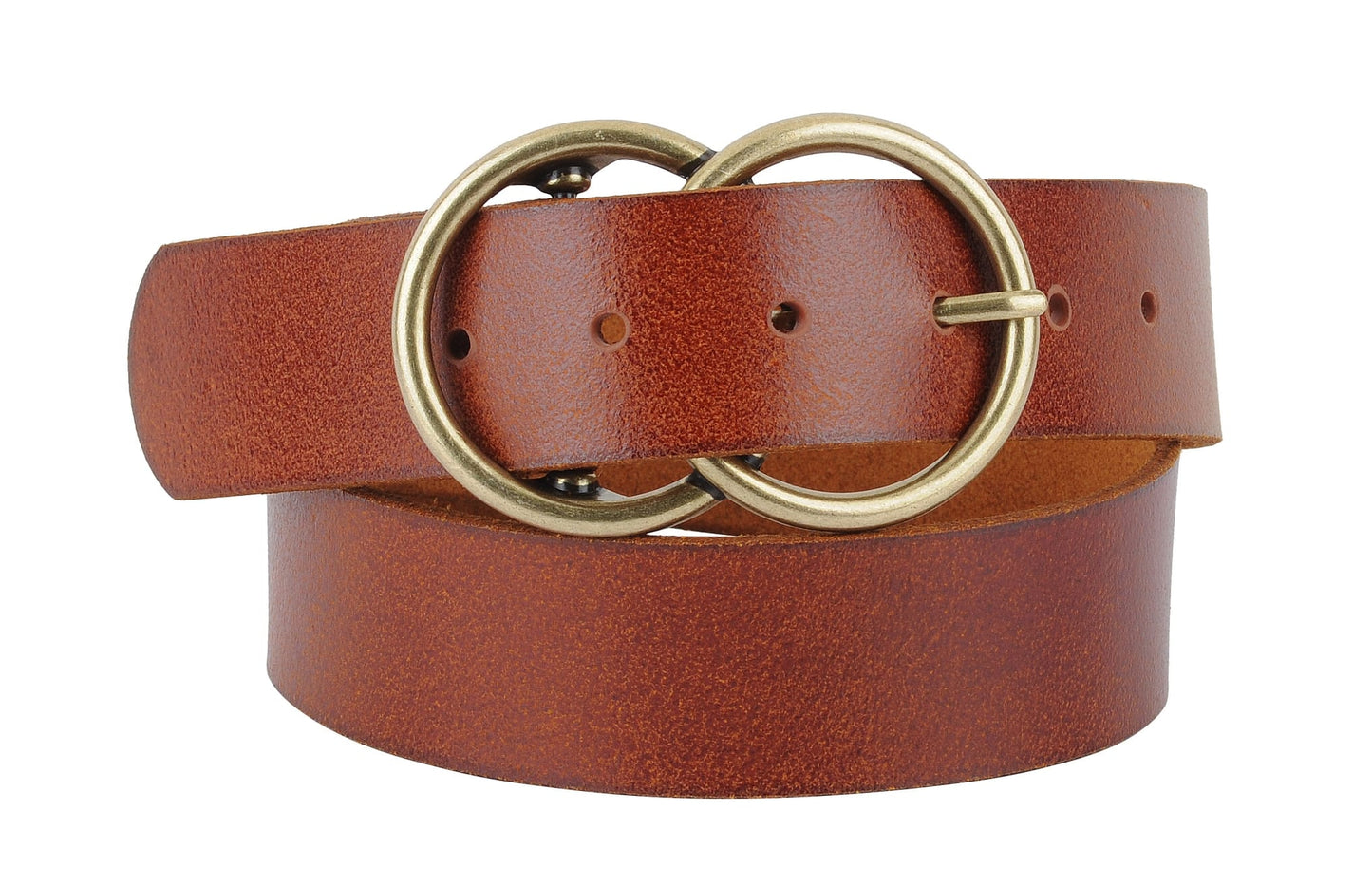 Most Wanted Belts Leather Double Circle Buckle Belt - Multiple Colors 81644510 Leather Double Circle Buckle Belt - Multiple Colors