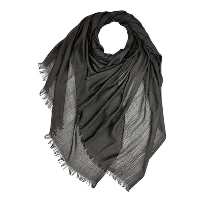 London Scarves Solid Fringe Lightweight Scarf - Multiple Colors