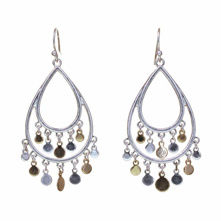 Kole Design Earrings Kole Design Metal Teardrop Drop Earrings 52060894 Kole Design Metal Teardrop Drop Earrings