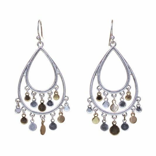 Kole Design Earrings Kole Design Metal Teardrop Drop Earrings 52060894 Kole Design Metal Teardrop Drop Earrings