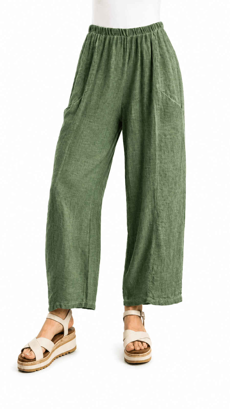 Tempo Paris Pants Tempo Paris Linen Barrel Leg Pocket Pant - Multiple Colors 64581854 Tempo Paris Linen Barrel Leg Pocket Pant - Multiple Colors
