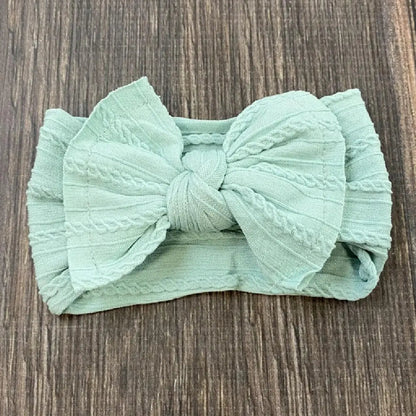 Cable Knit Bow Headband - Multiple Colors