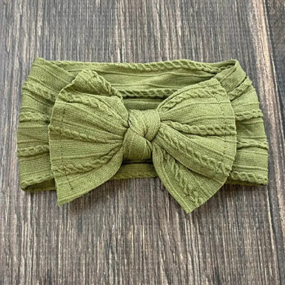 Cable Knit Bow Headband - Multiple Colors