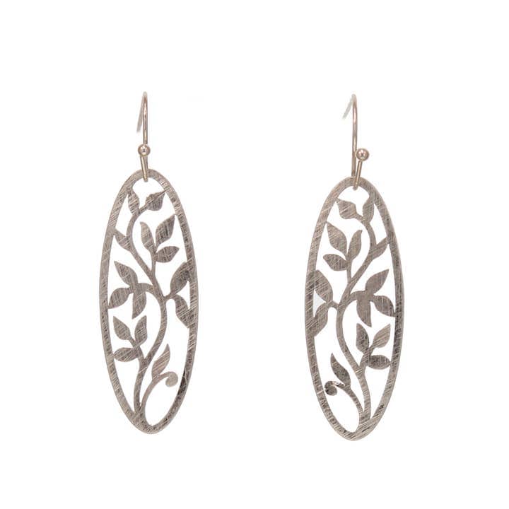 Kole Design Earrings Kole Design Oval Vine Earrings 40264414 Kole Design Oval Vine Earrings