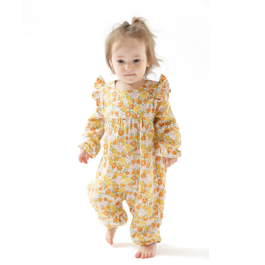 Angel Dear Sweet Amber Ruffle Sleeve Romper