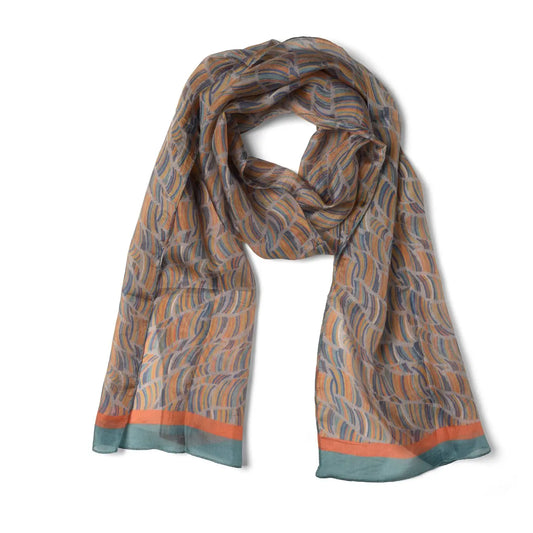 Quintessential Mauritian Orange Silk Scarf