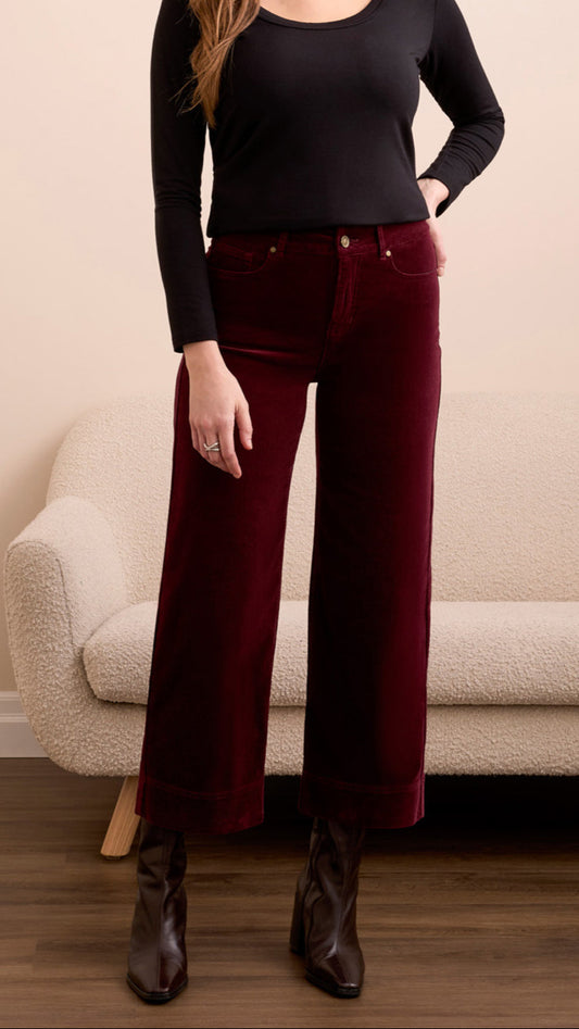 Tribal High Rise Flat Front Ankle Pant - Multiple Colors
