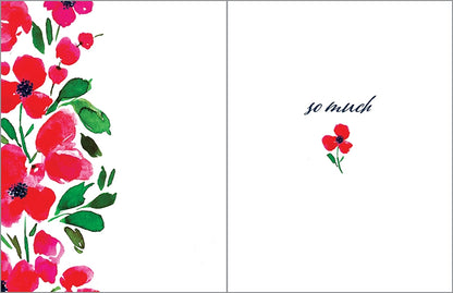 Gina B Designs Red Poppies Greeting Card