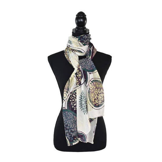 Dupatta Jericho Layered Circles Narrow Scarf