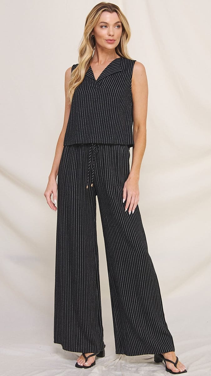 Allie Rose Pants Allie Rose Striped Linen Smocked Pants Allie Rose Striped Linen Smocked Pants