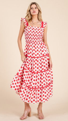 Polka Dot Midi Dress