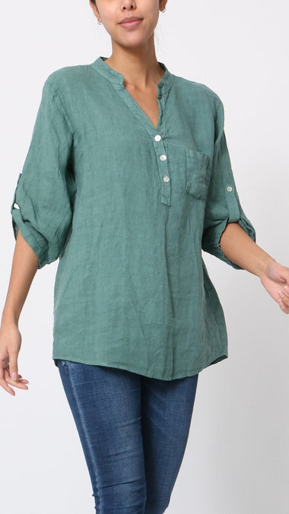 Lea & Luc Linen Blouse - Multiple Colors