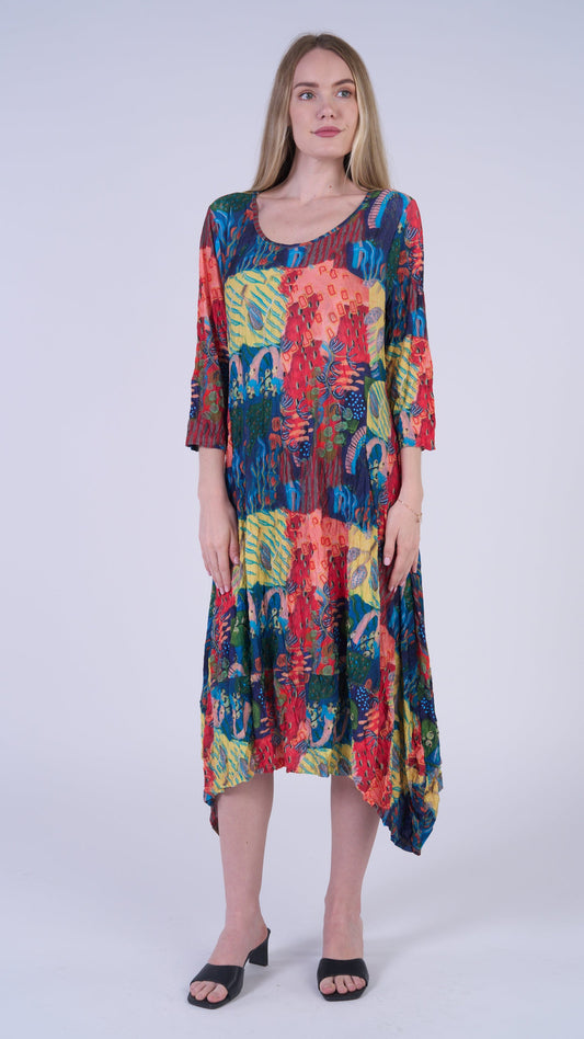 Shana Apparel European Crush Sharkbite Dress