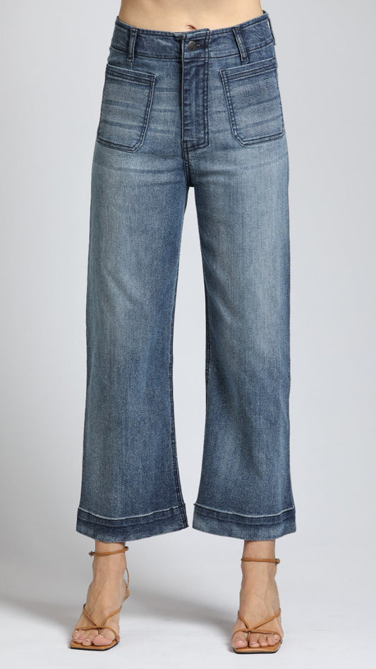 APNY Cropped Wide Leg Denim - Multiple Colors