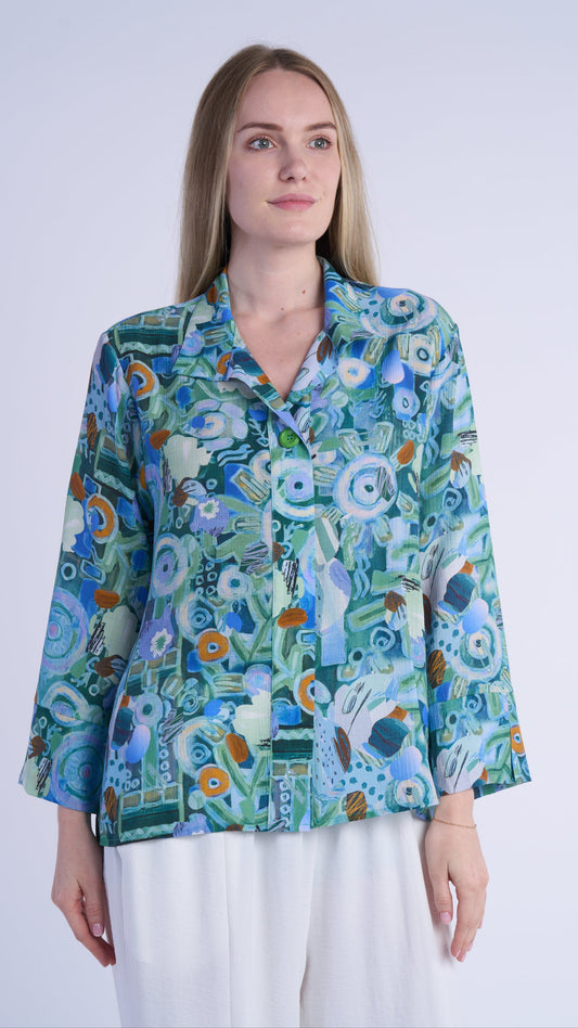 Shana Apparel Hidden Placket Blouse - Multiple Patterns
