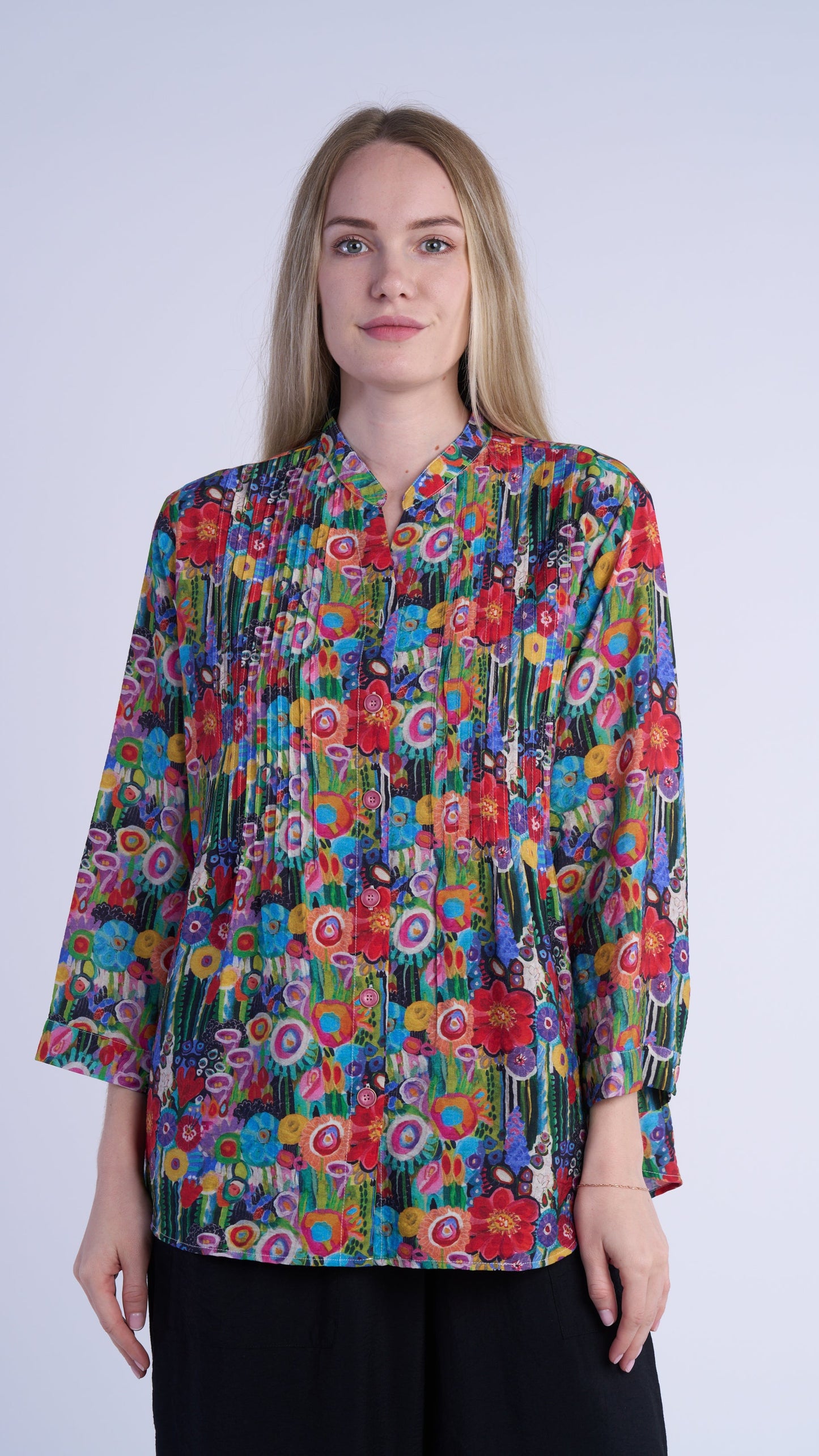 Shana Apparel Pintuck Top