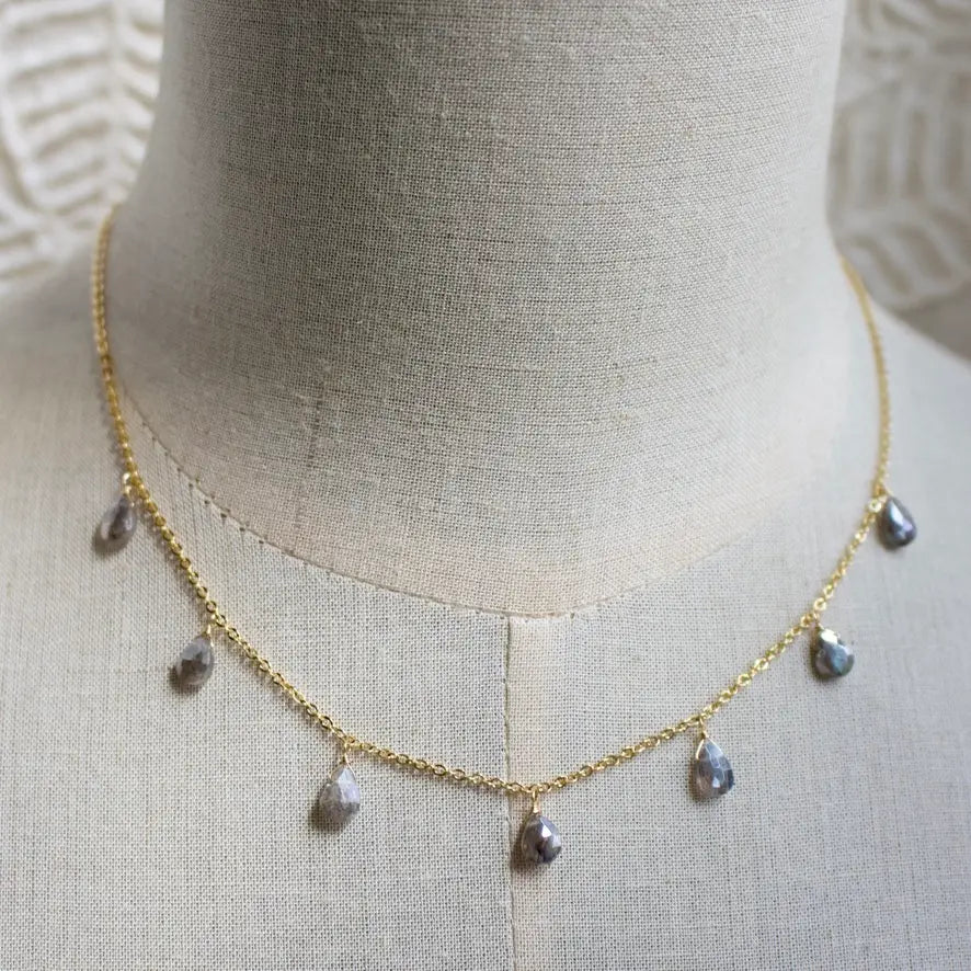 A.V. Max Super Dainty Drops Necklace - Multiple Colors