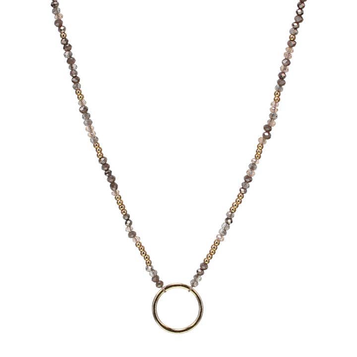 Kole Design Necklaces Kole Design Threaded Crystal Necklace - Multiple Colors Kole Design Threaded Crystal Necklace - Multiple Colors