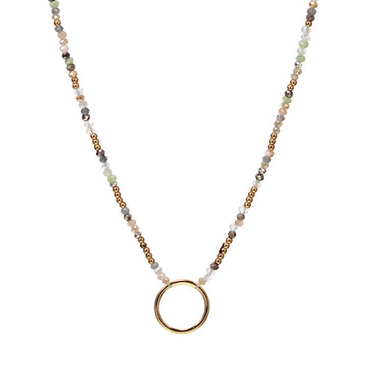 Kole Design Necklaces Kole Design Threaded Crystal Necklace - Multiple Colors Kole Design Threaded Crystal Necklace - Multiple Colors