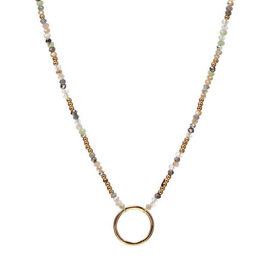 Kole Design Necklaces Kole Design Threaded Crystal Necklace - Multiple Colors Kole Design Threaded Crystal Necklace - Multiple Colors