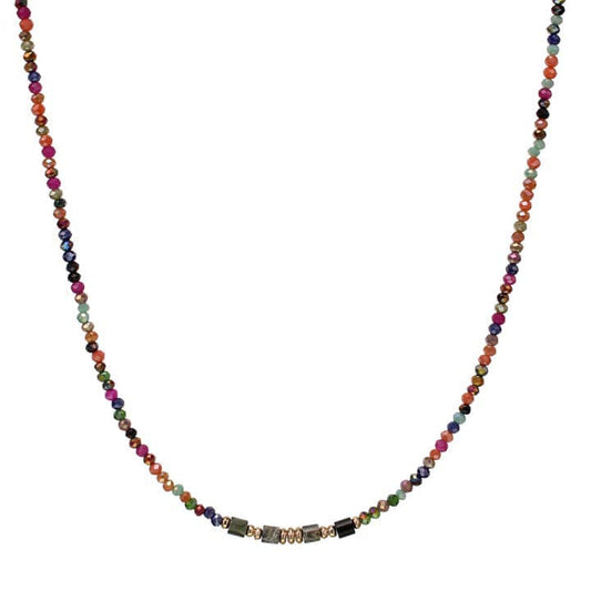 Kole Design Necklaces Kole Design Crystal and Bead Necklace - Multiple Colors 80110302 Kole Design Crystal and Bead Necklace - Multiple Colors
