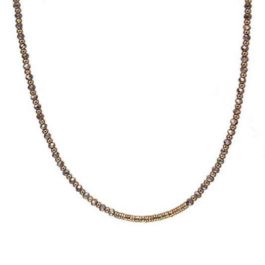Kole Design Necklaces Kole Design Crystal and Metal Bead Necklace - Multiple Colors 00197086 Kole Design Crystal and Metal Bead Necklace - Multiple Colors